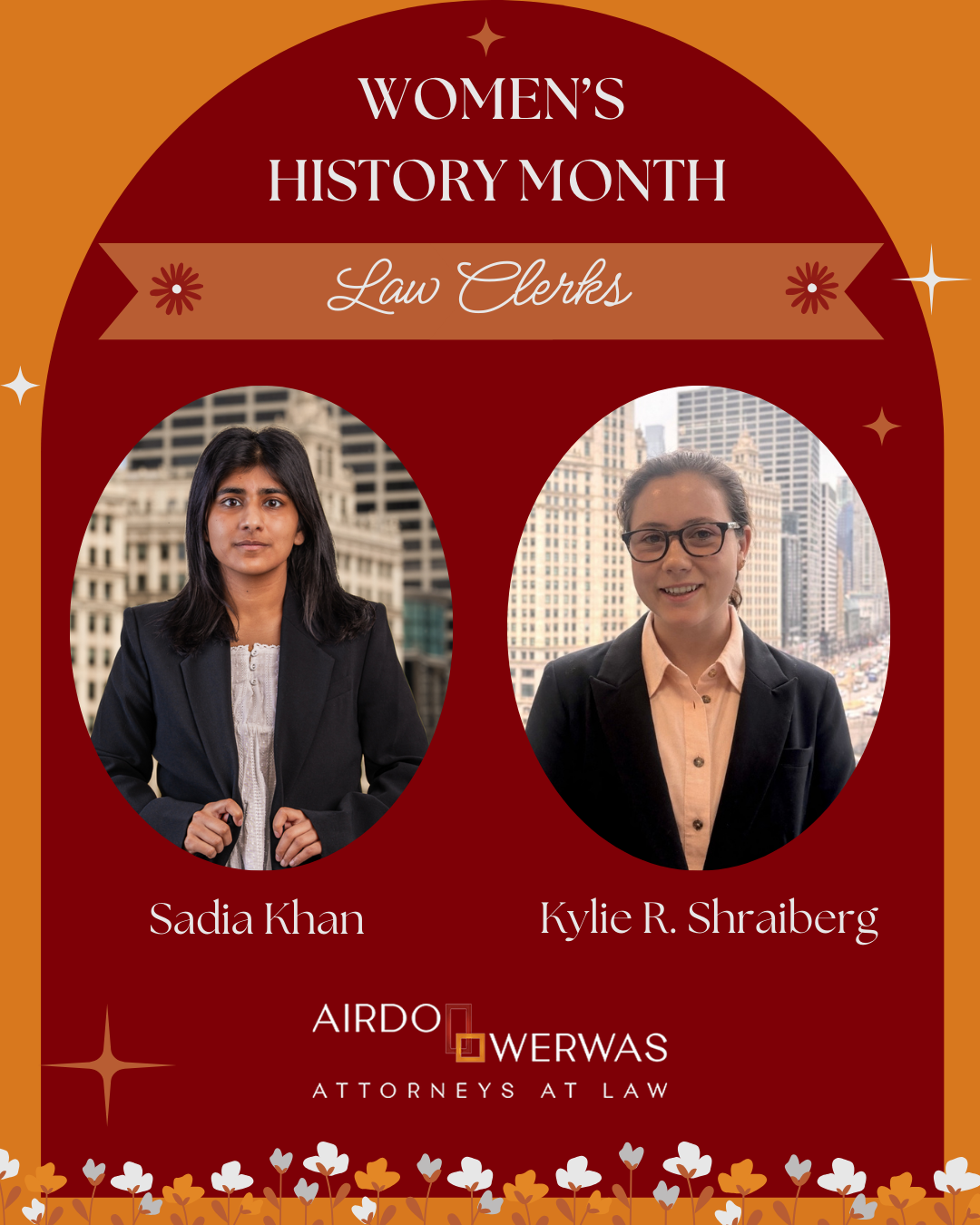 Recognizing Sadia Khan and Kylie Shraiberg